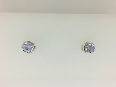 14W 3MM ROUND TANZANITE STUDS (JUNE)