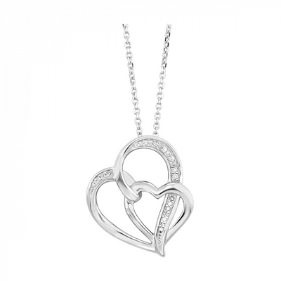 SS 18" 1/20TW INTERLOCKING HEART PEND W/ CHAIN