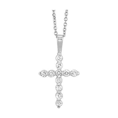 14W 18" .10TW CROSS W/ BABY WHEAT CHAIN