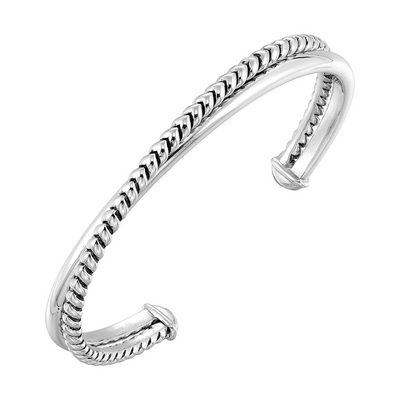 SS CROSSOVER CUFF BANGLE