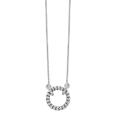 SS 18" 10=1/7TW RBC CIRCLE NECKLACE
