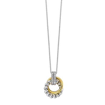 SS/14Y 18" 16=1/8TW RBC INTERLOCKING CIRCLE PEND W/ CHAIN