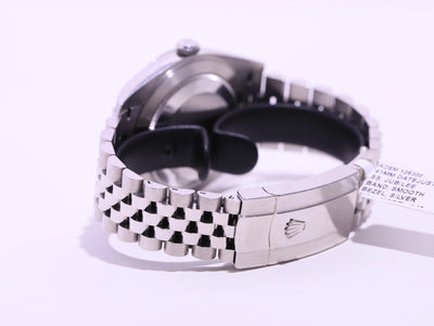 ROLEX PRE-OWNED 41MM DATEJUST SS JUBILEE BAND SMOOTH BEZEL