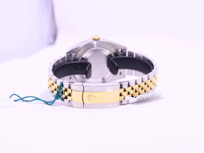 ROLEX PRE-OWNED 41MM DATEJUST SS CASE 18YG FLUTED BEZEL