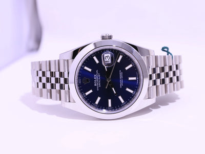 ROLEX PRE-OWNED 41MM DATEJUST SS JUBILEE BAND SMOOTH BEZEL