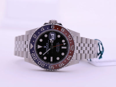 ROLEX PRE-OWNED 40MM GMT MASTER II "PEPSI" SS JUBILEE BAND