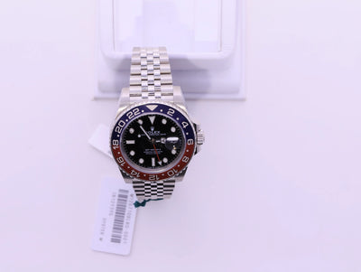 ROLEX PRE-OWNED 40MM GMT MASTER II "PEPSI" SS JUBILEE BAND