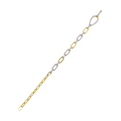 14Kt Yellow Gold Diamond 3/4Ctw Bracelet