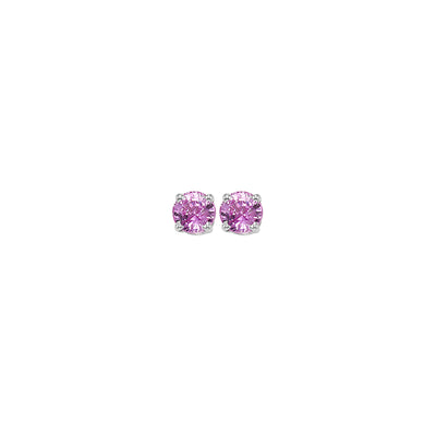 14W 3MM ROUND PINK SAPPHIRE STUDS (OCT)