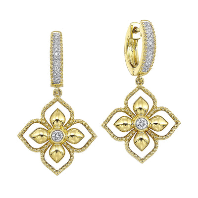 14Kt Yellow Gold Diamond 1/8Ctw Earring