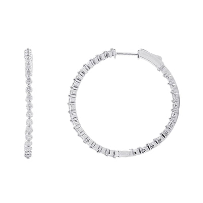 14Kt White Gold Diamond 1 1/2Ctw Earring