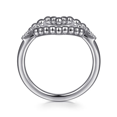 925 Sterling Silver Bujukan Heart Diamond Ladies Ring