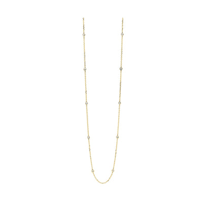 14Kt Yellow Gold Diamond 1/4Ctw Necklace
