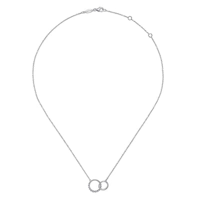925 Sterling Silver Bujukan Double Circle Necklace
