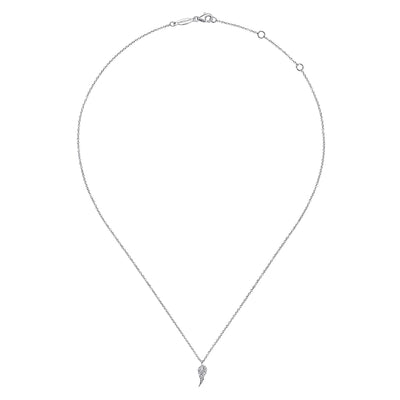 925 Sterling Silver Angel Wings Pendant Necklace