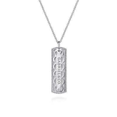 925 Sterling Silver Bujukan Diamond ID Necklace