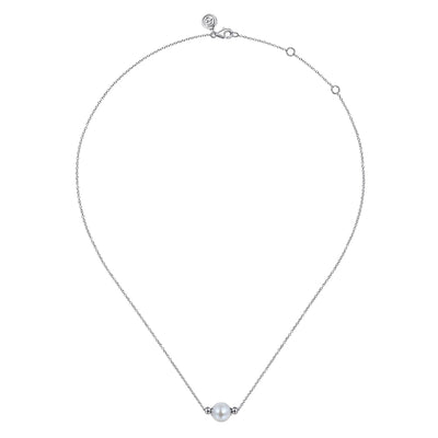 925 Sterling Silver Pearl Bujukan Fashion Necklace