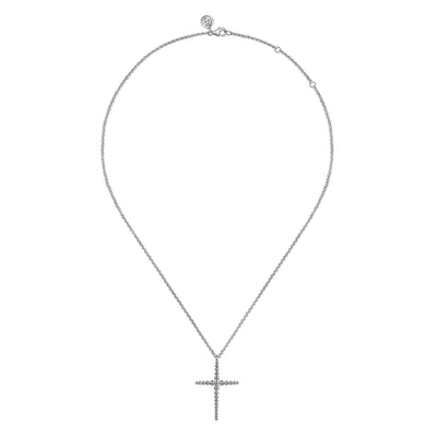 925 Sterling Silver Bujukan Beads Cross Pendant Necklace