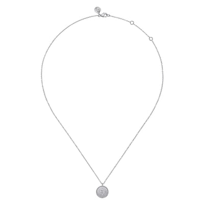 925 Sterling Silver Diamond Bujukan Starburst Medallion Pendant Necklace