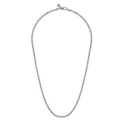 22 Inch 925 Sterling Silver Solid Men's Link Chain Necklace