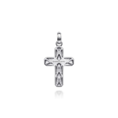 925 Sterling Silver Brushed Cross Pendant