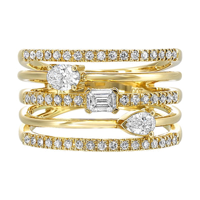 14Kt Yellow Gold Diamond 3/4Ctw Ring