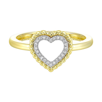 14Kt Yellow Gold Diamond 1/20Ctw Ring