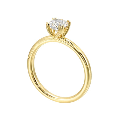 14Kt Yellow Semi Mount For 2Ctw Round Center