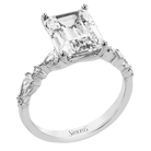 Emerald - cut Engagement Ring in 18k Gold with Diamonds - Simon G. Jewelry