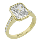 Emerald - cut Engagement Ring in 18k Gold with Diamonds - Simon G. Jewelry