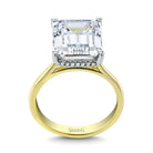 Emerald - cut Hidden Halo Engagement Ring in 18k Gold with Diamonds - Simon G. Jewelry