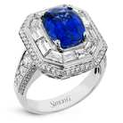 Engagement Ring in 18k Gold with Diamonds - Simon G. Jewelry