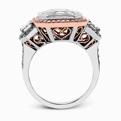 Engagement Ring in 18k Gold with Diamonds - Simon G. Jewelry