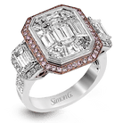 Engagement Ring in 18k Gold with Diamonds - Simon G. Jewelry