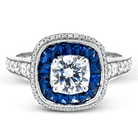 Engagement Ring in 18k Gold with Diamonds - Simon G. Jewelry