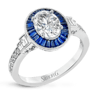 Engagement Ring in 18k Gold with Diamonds - Simon G. Jewelry