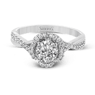 Engagement Ring in 18k Gold with Diamonds - Simon G. Jewelry