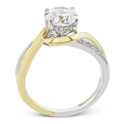 Engagement Ring in 18K Gold with Diamonds - Simon G. Jewelry