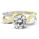 Engagement Ring in 18K Gold with Diamonds - Simon G. Jewelry