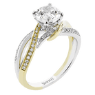Engagement Ring in 18K Gold with Diamonds - Simon G. Jewelry
