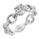 Engagement Ring in 18k Gold with Diamonds - Simon G. Jewelry