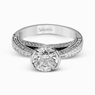 Engagement Ring in 18k Gold with Diamonds - Simon G. Jewelry