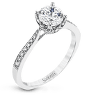 Engagement Ring in 18k Gold with Diamonds - Simon G. Jewelry