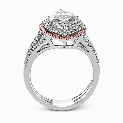 Marquise - Cut Double - Halo Engagement Ring In 18k Gold With Diamonds - Simon G. Jewelry