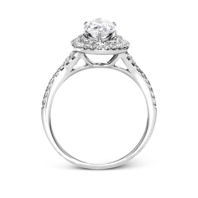 Marquise - Cut Double - Halo Engagement Ring In 18k Gold With Diamonds - Simon G. Jewelry