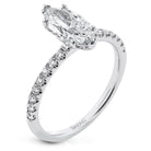 Marquise - cut Engagement Ring & Matching Wedding Band in 18k Gold with Diamonds - Simon G. Jewelry