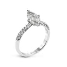 Marquise - cut Engagement Ring & Matching Wedding Band in 18k Gold with Diamonds - Simon G. Jewelry