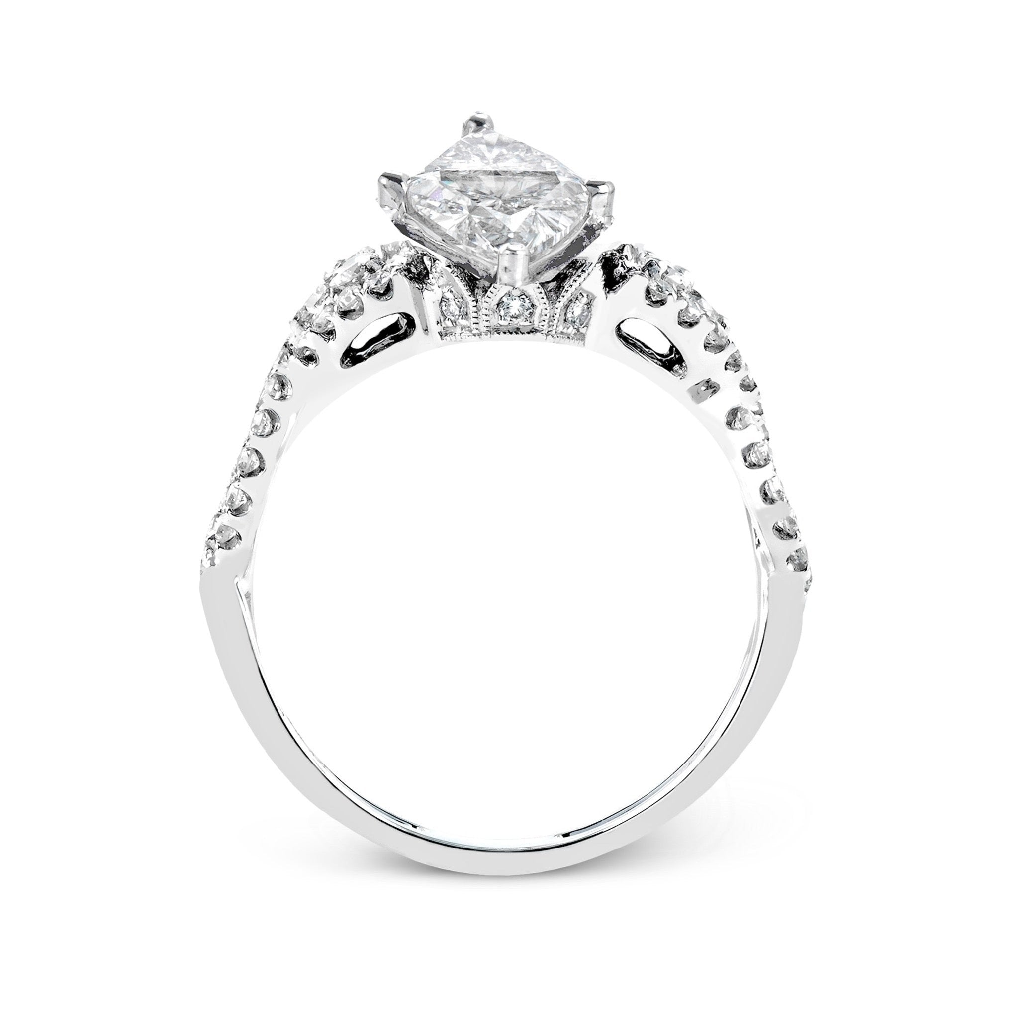 Marquise - Cut Halo Engagement Ring In 18k Gold With Diamonds - Simon G. Jewelry