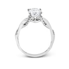 Oval - Cut Criss - Cross Engagement Ring In 18k Gold With Diamonds - Simon G. Jewelry