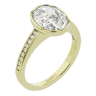 Oval - cut Engagement Ring in 18k Gold with Diamonds - Simon G. Jewelry